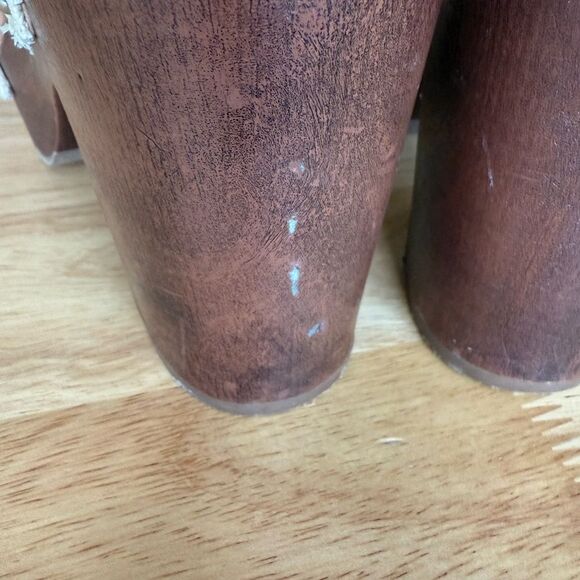 Plus Size Torrid Cream and Brown Platform Shoes with Comfort Design - Size 10.5W - Picture 5 of 10